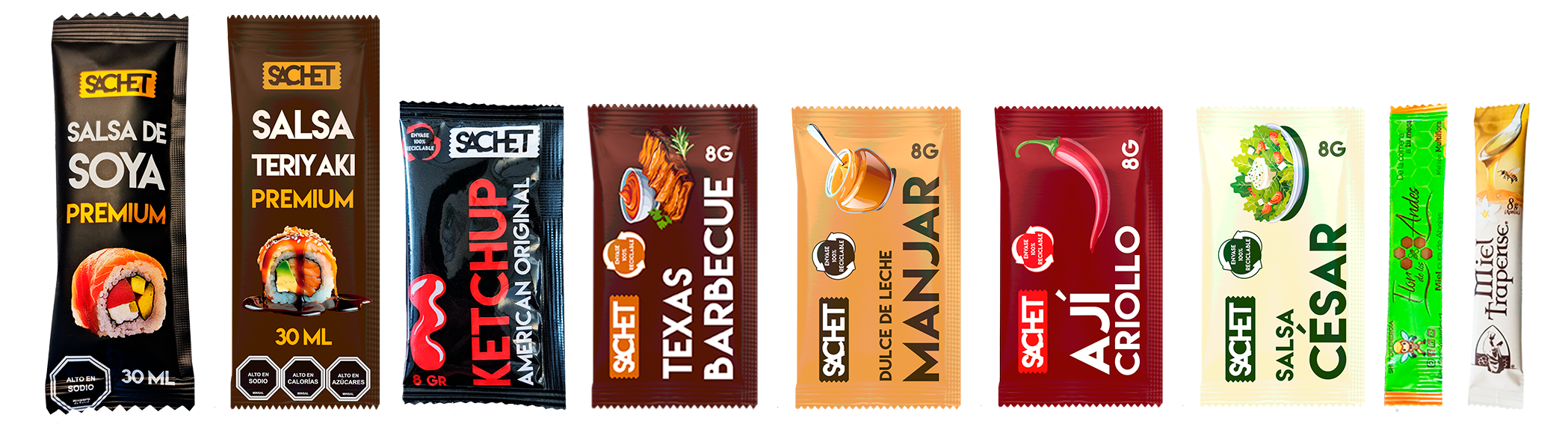 Variedad de alimentos en polvo para maquila